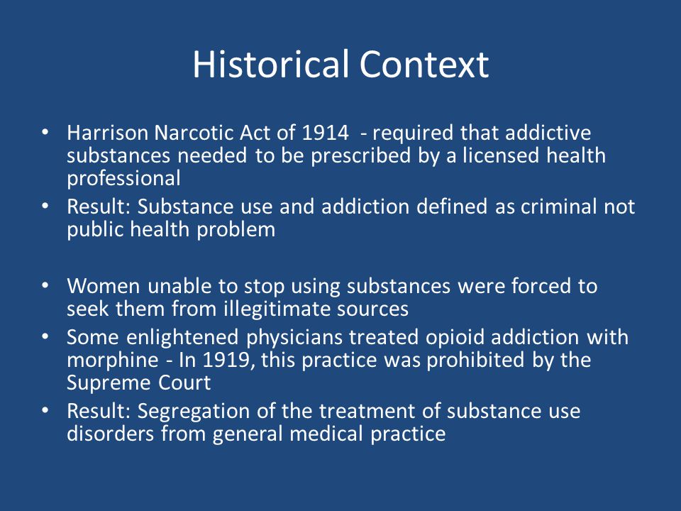 “FEAR Narcotic Drugs!” The Passage of the Harrison Act